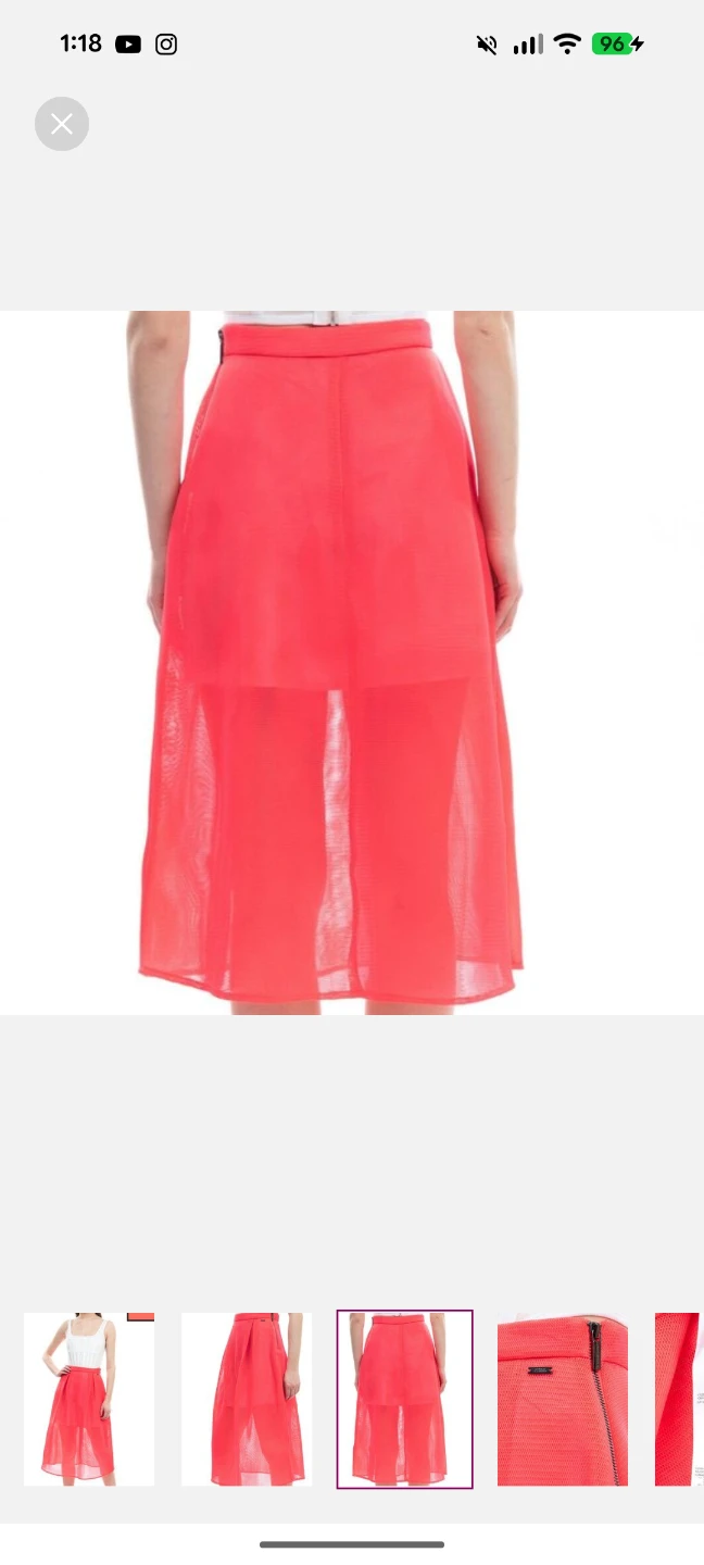 Armani Exchange Coral midi skirt/ mesh overlay (sz 2, new) - photo 5