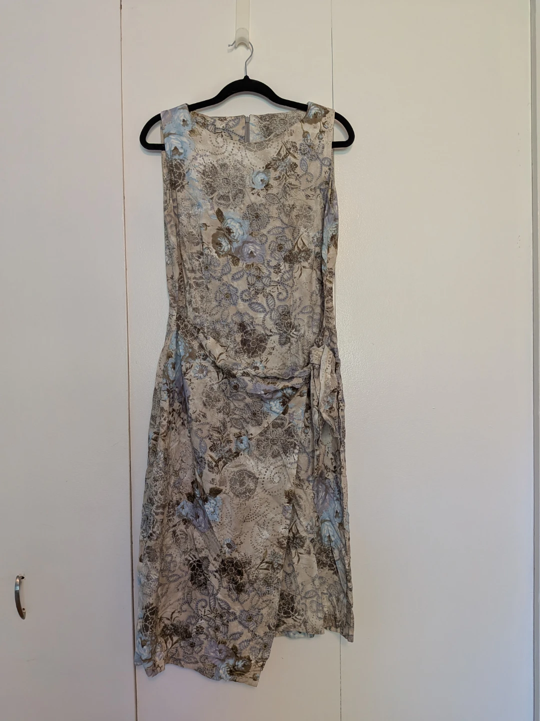 Floral Linen Sleeveless Dress