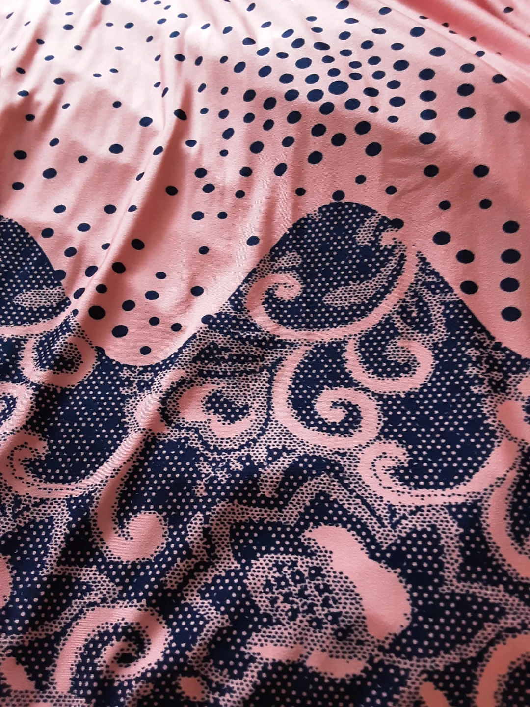 Pink and Navy Patterned Blouse - photo 2