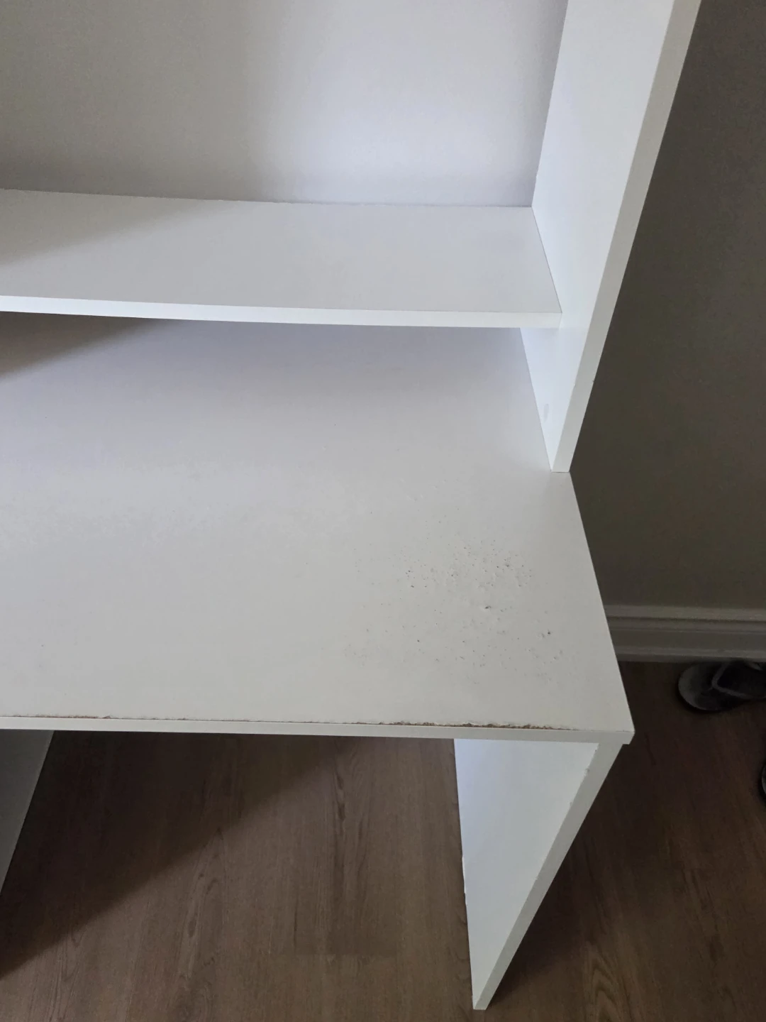 White Desk with Hutch and Storage