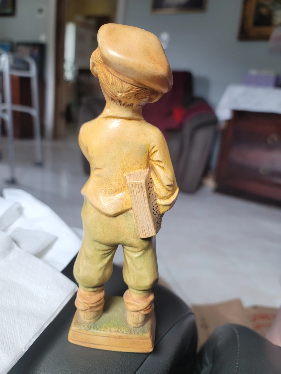 Boy Holding Newspaper Figurine - photo 2