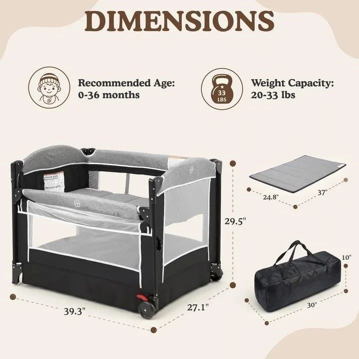 BRAND NEW Baby Crib With Bassinet, still in Original box - photo 2