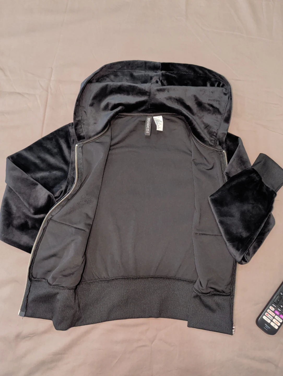 Black Velour Hoodie - photo 2