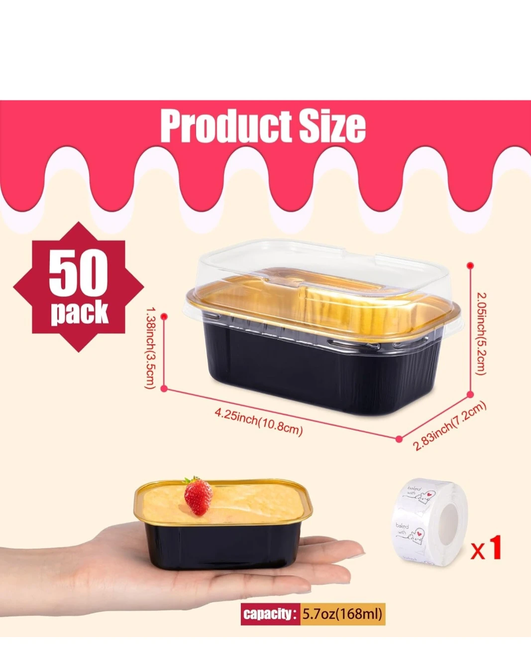 50 Pack Aluminum Foil Food Containers with Lids - photo 5