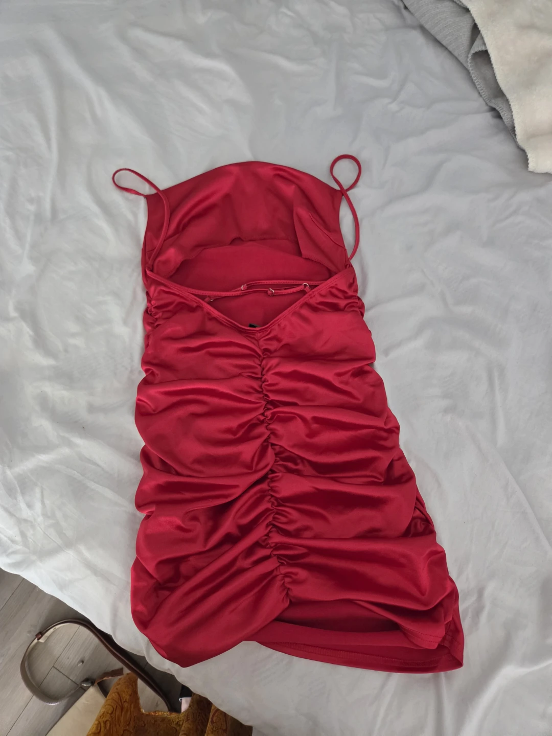 Forever 21 Red Ruched Mini Dress - photo 2