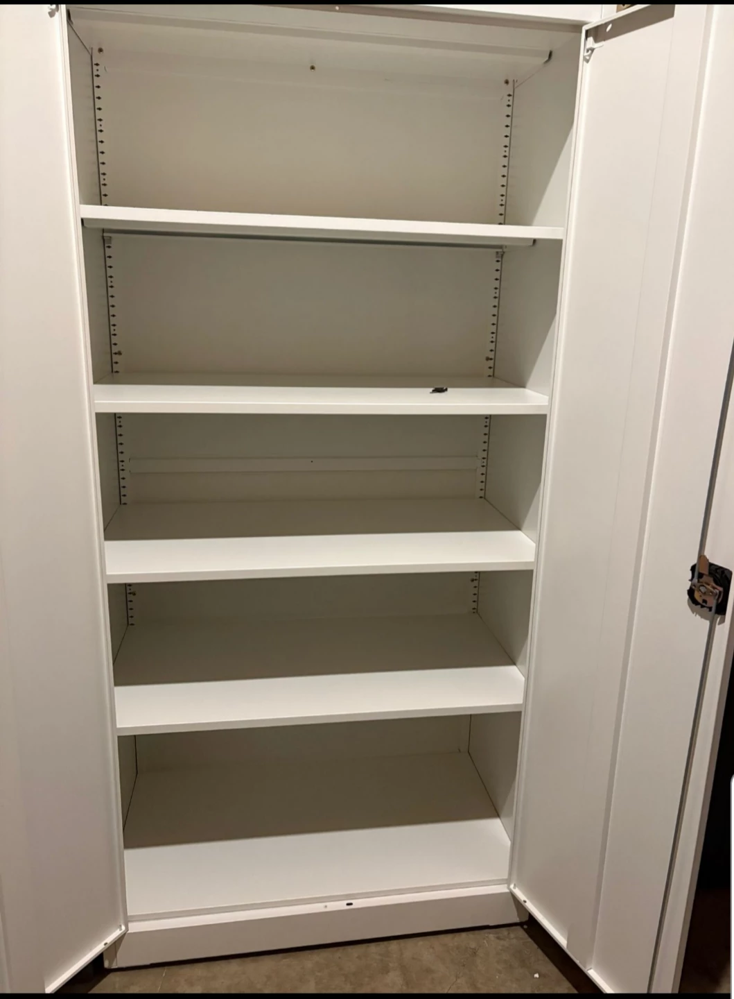White Metal Storage Cabinet - photo 3