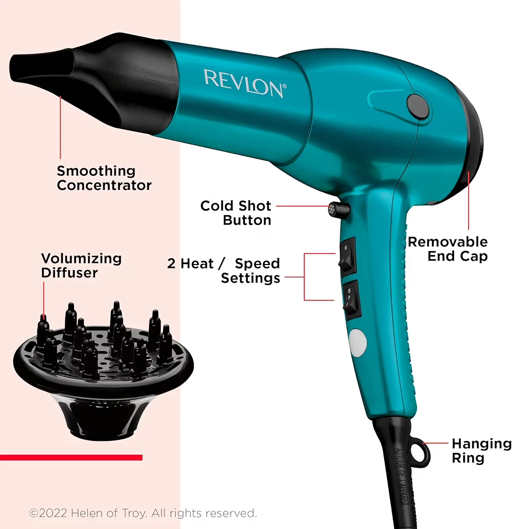 Revlon Teal Hair Dryer with Ionic & Ceramic Technology - photo 4