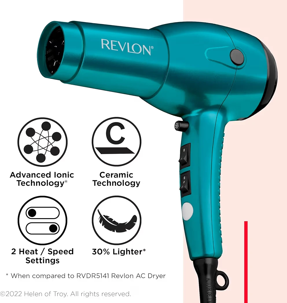 Revlon Teal Hair Dryer with Ionic & Ceramic Technology - photo 5