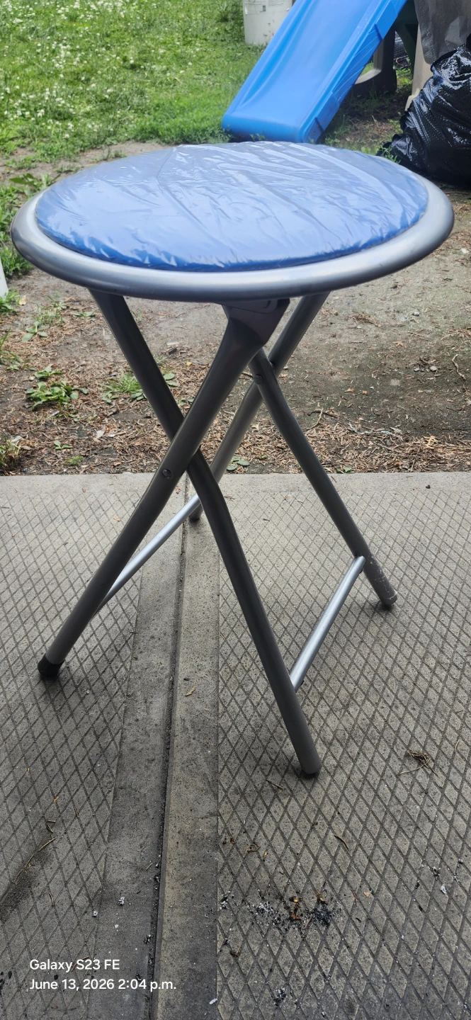 Blue Folding Stool
