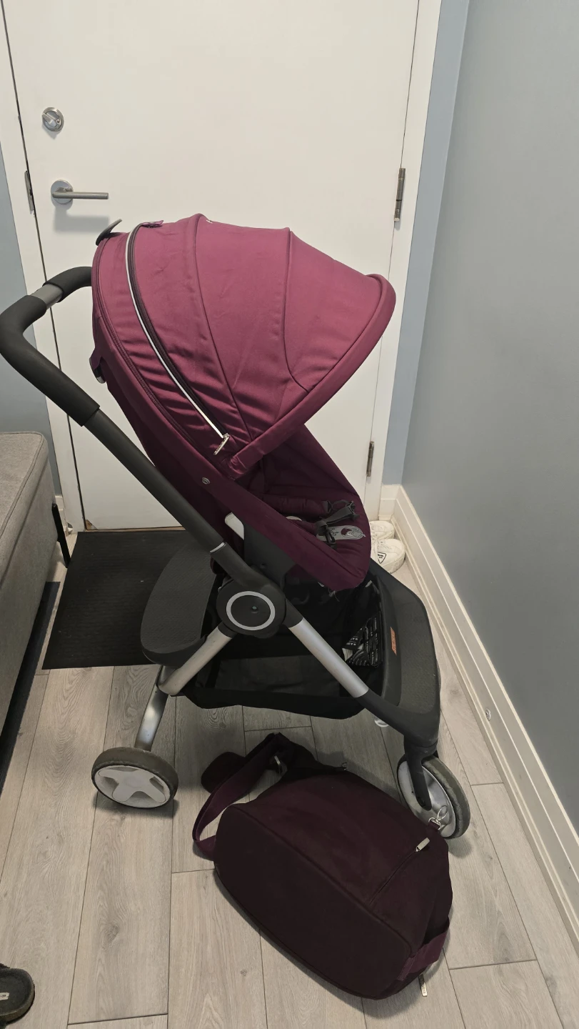 Stokke Stroller with Accessories.
