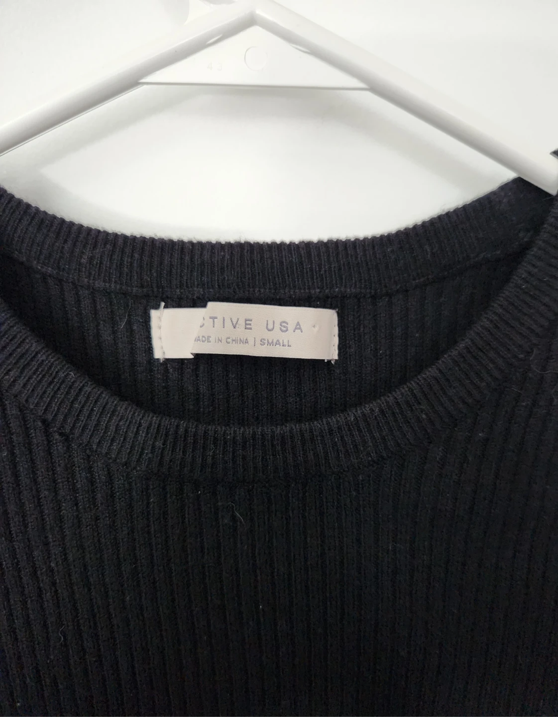 Black Ribbed Long Sleeve Sweater ⚽ - photo 2