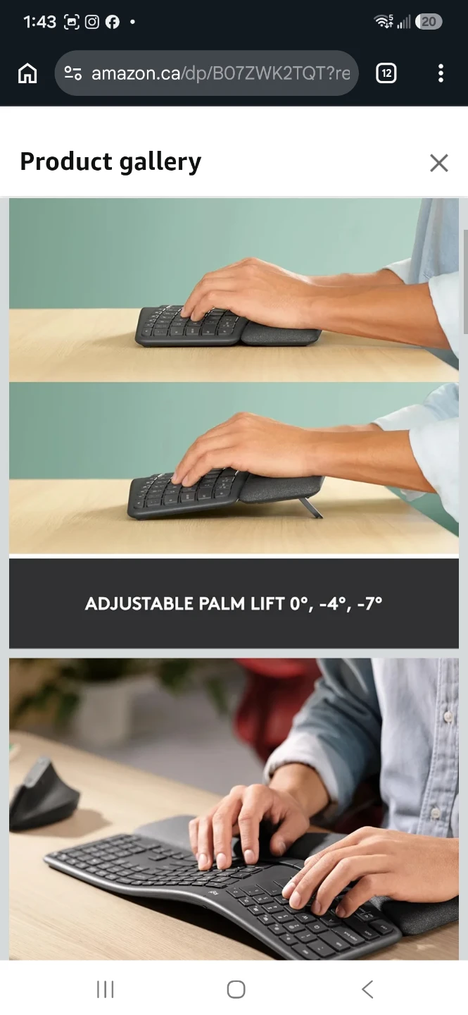 Logitech Ergo K860 Wireless Ergonomic Keyboard - photo 2