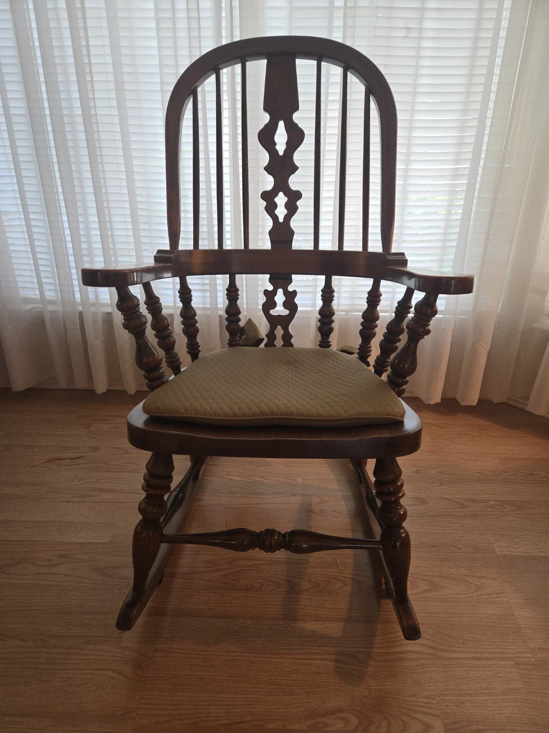 Wooden Rocking Chair with Cushion - photo 3