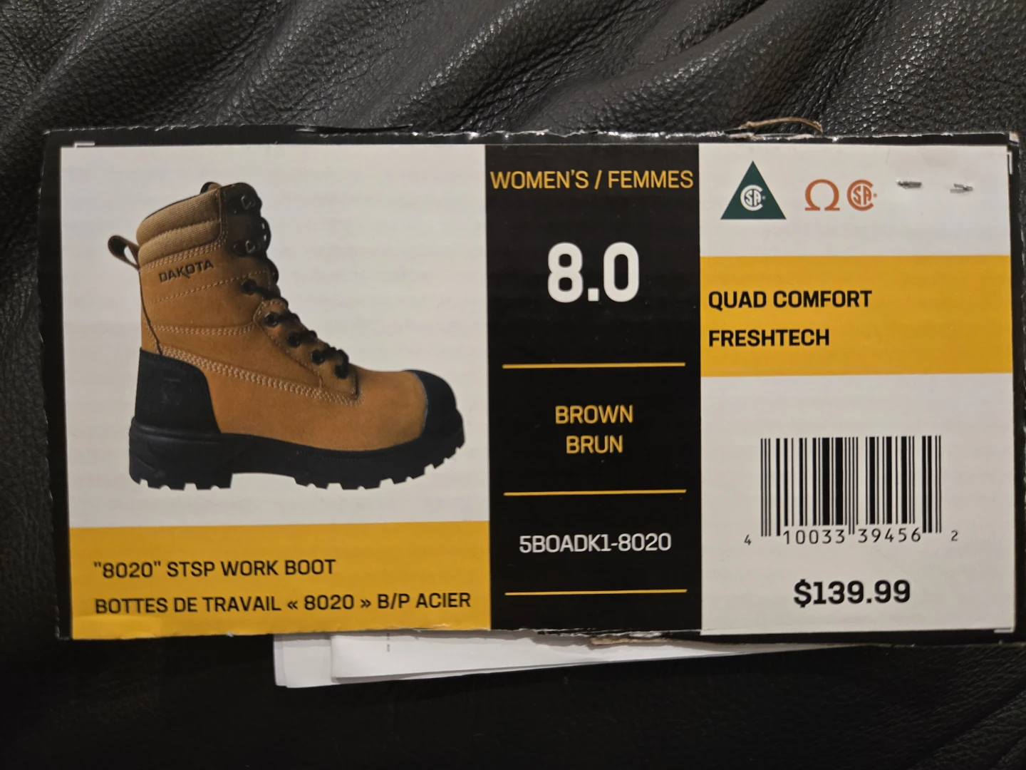 Ladies 8 Dakota Workpro Series Work Boots