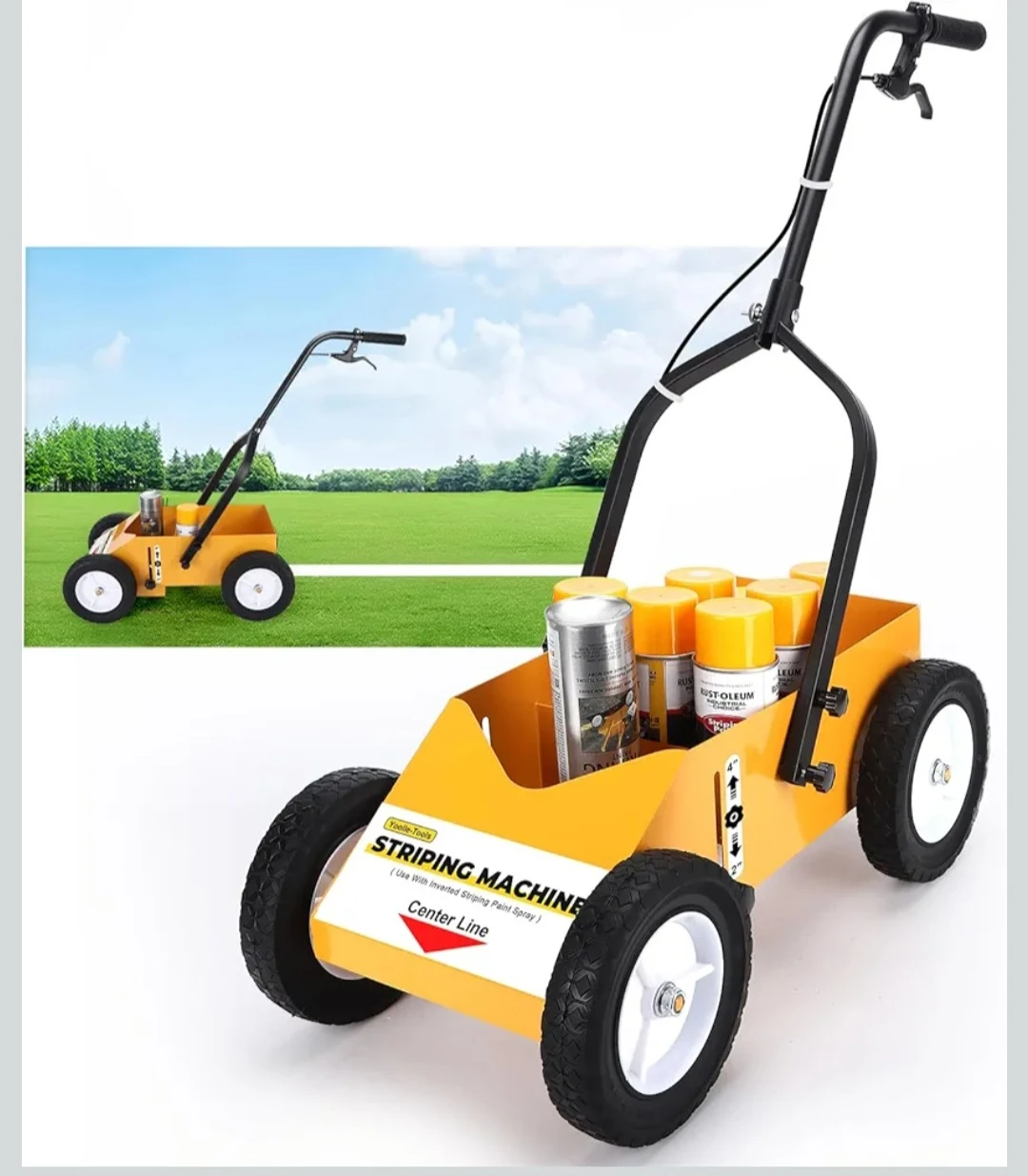 Adjustable Width Line Striping Machine