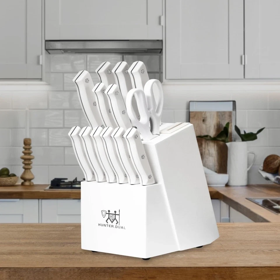 New HUNTER.DUAL 15-Piece Knife Set FJ-15-W Fine Edge - photo 4
