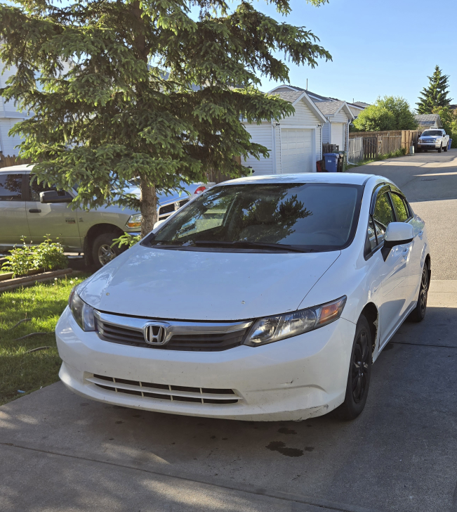 White Honda Civic Sedan