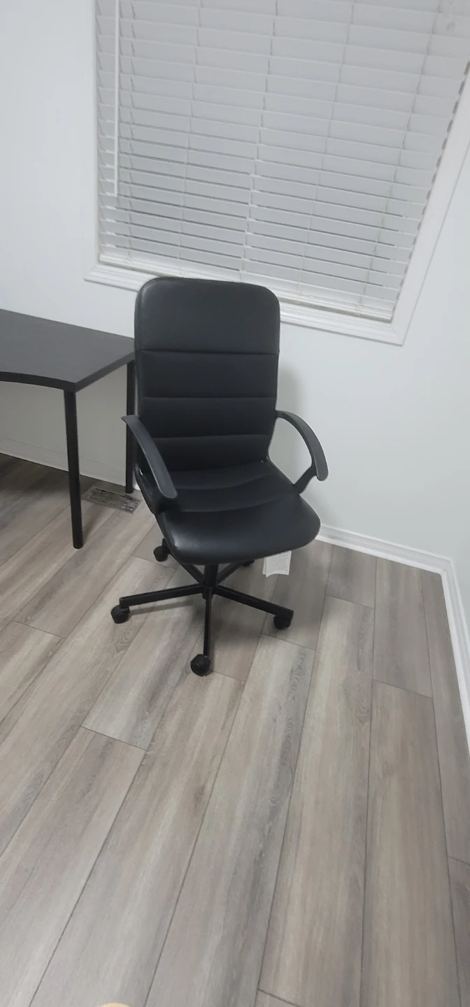 Black Corner Desk with computer chair - photo 2