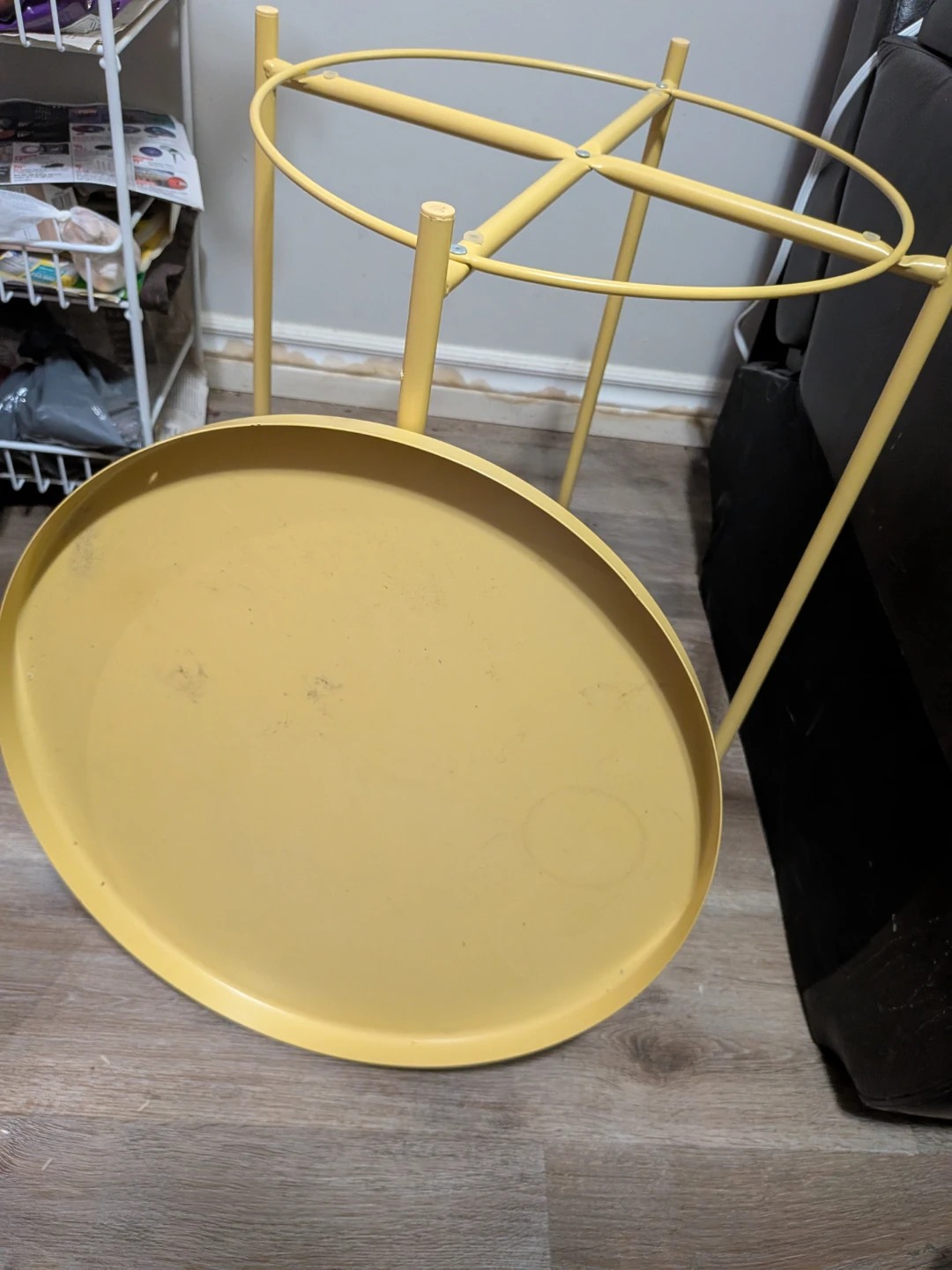Yellow Round Tray Table - photo 2