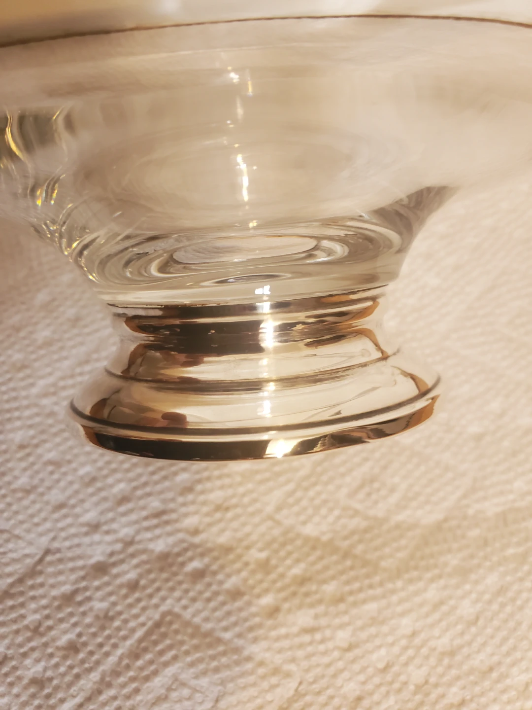 STERLING SILVER STAND Glass dessert bowl with silver stand - photo 3
