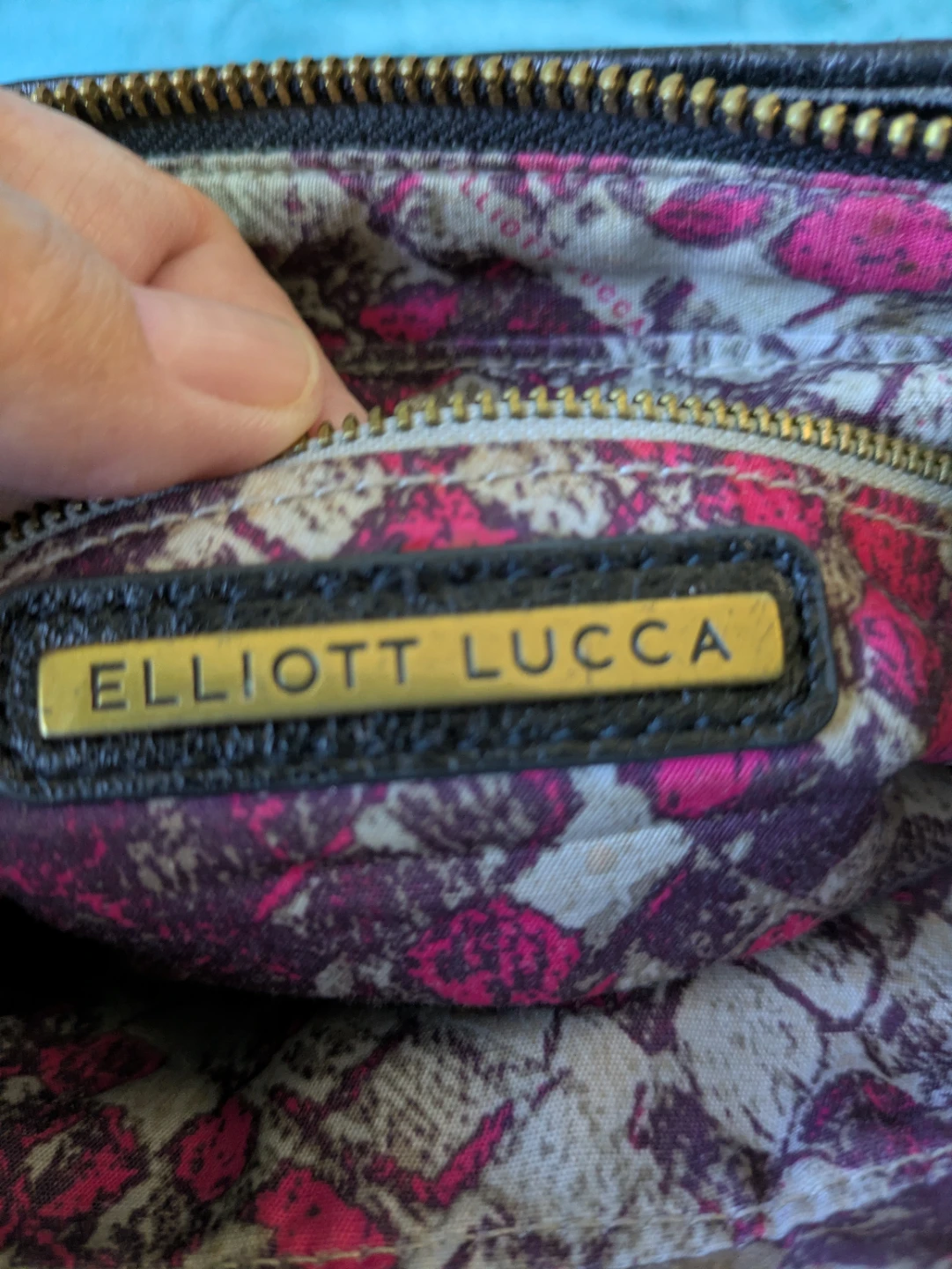 Elliott Lucca Black Woven Leather Shoulder Bag - photo 2