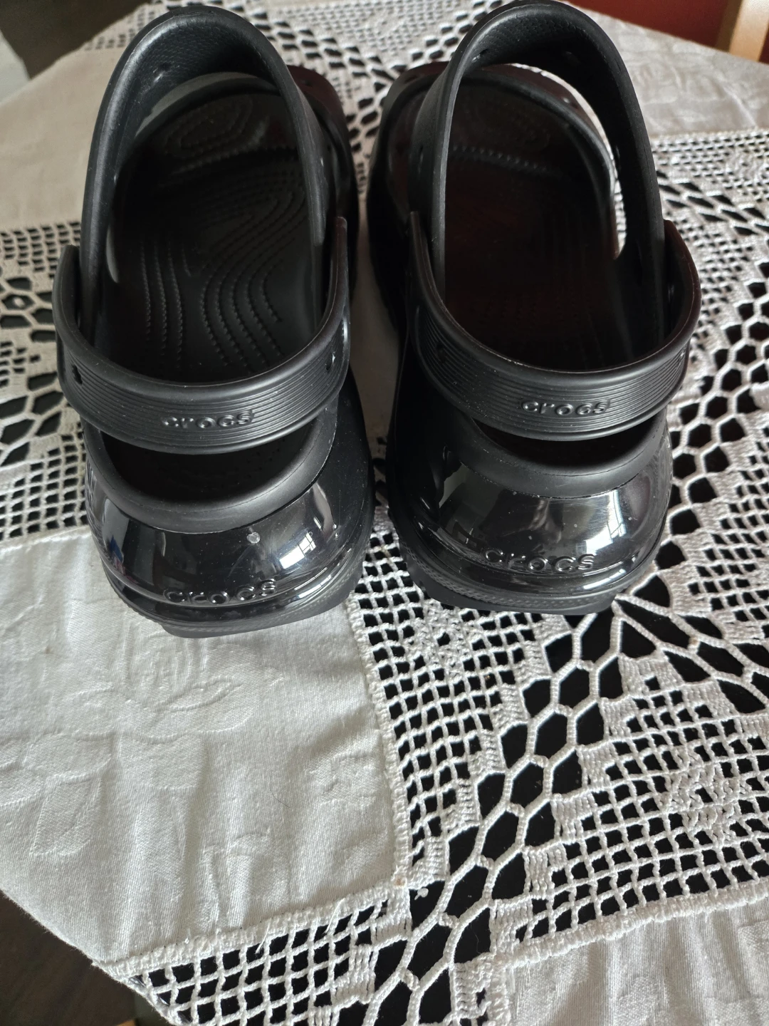 Black Crocs Platform Sandals - photo 4