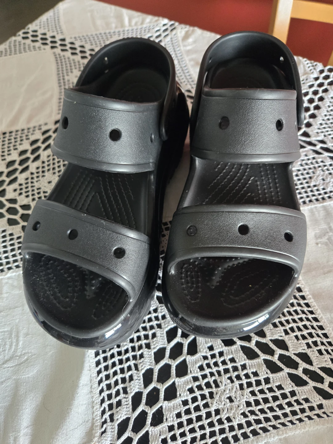 Black Crocs Platform Sandals - photo 5