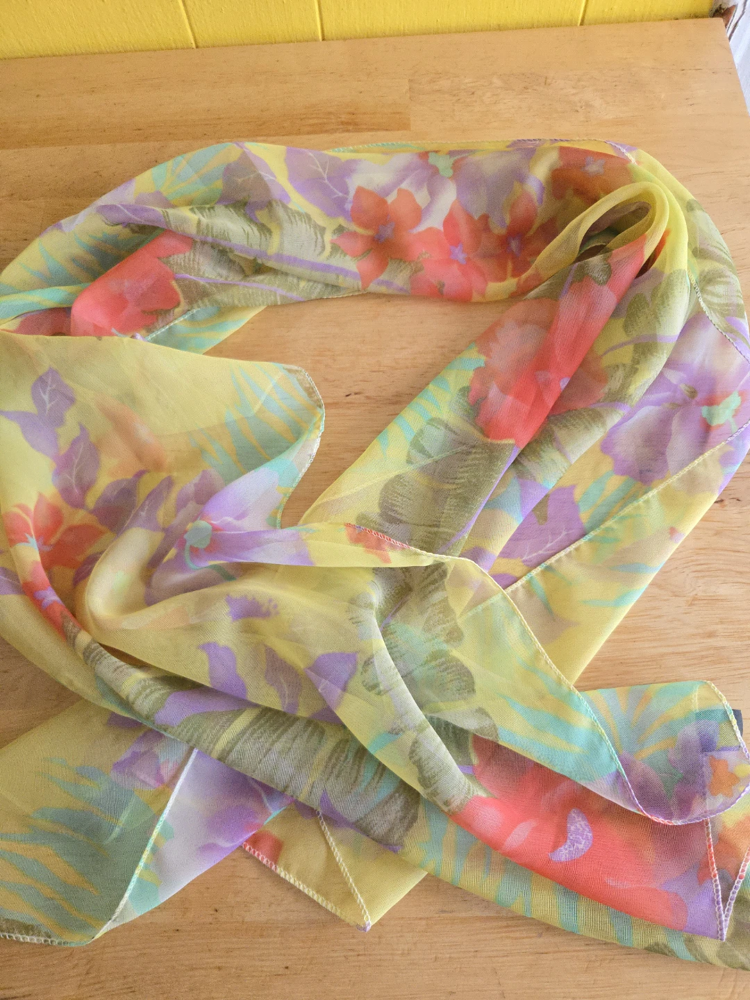 Yellow Floral Scarf