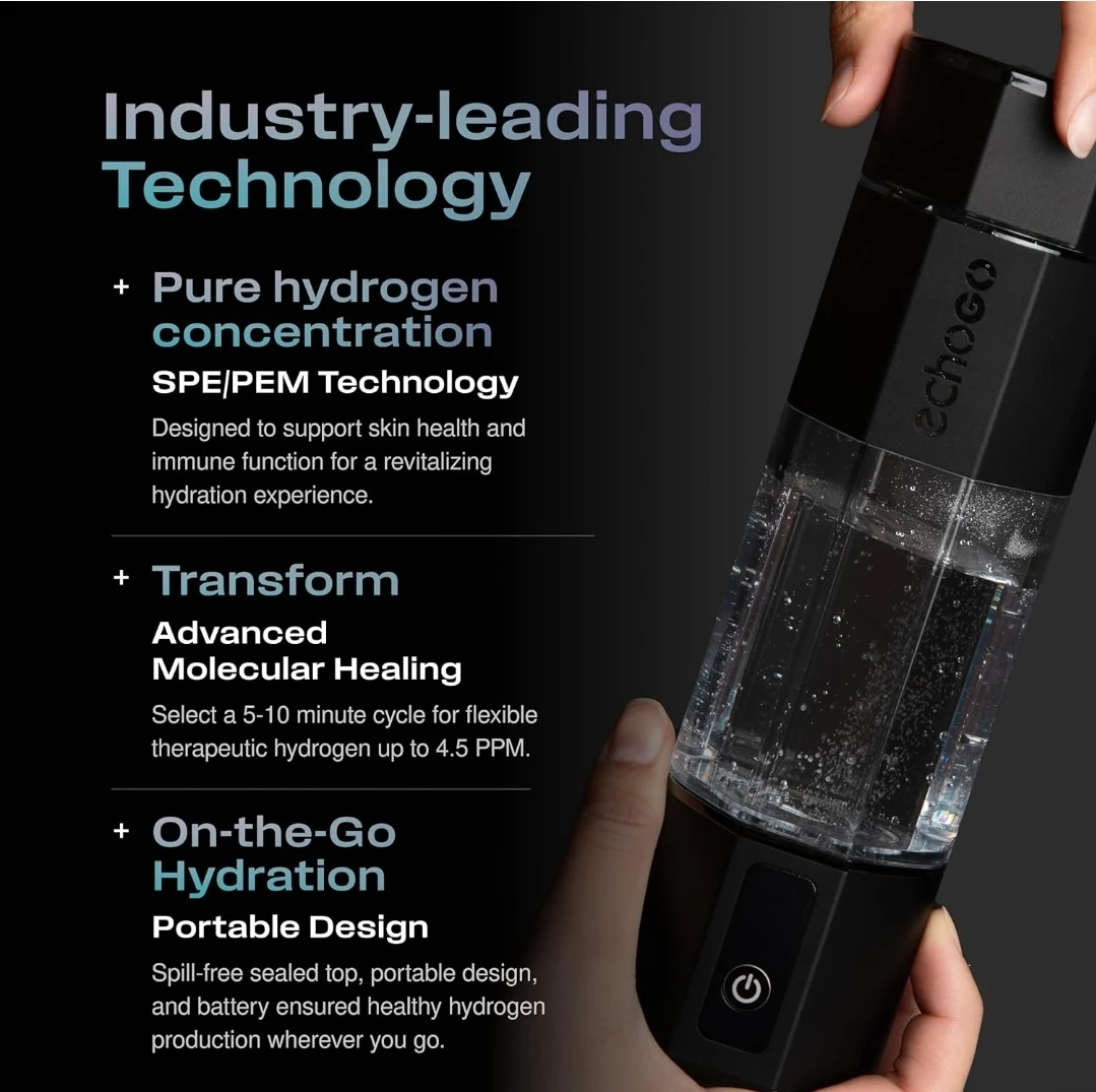 New Echo Go+ Hydrogen Water Bottle-Hydrogen Infusion Technology - photo 4