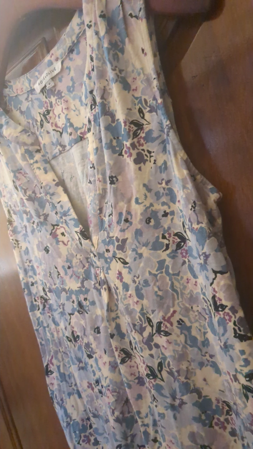 Rose + Olive Floral Sleeveless Blouse - Size M - photo 4