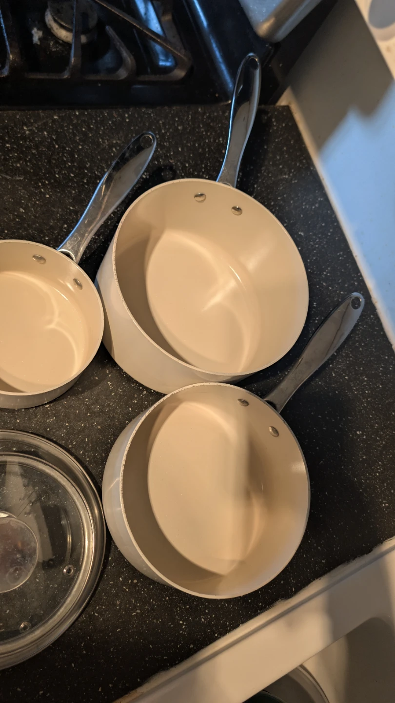 MICHELANGELO Sauce Pan Set, 3 Qt, 2 Qt, 1 Qt - photo 3