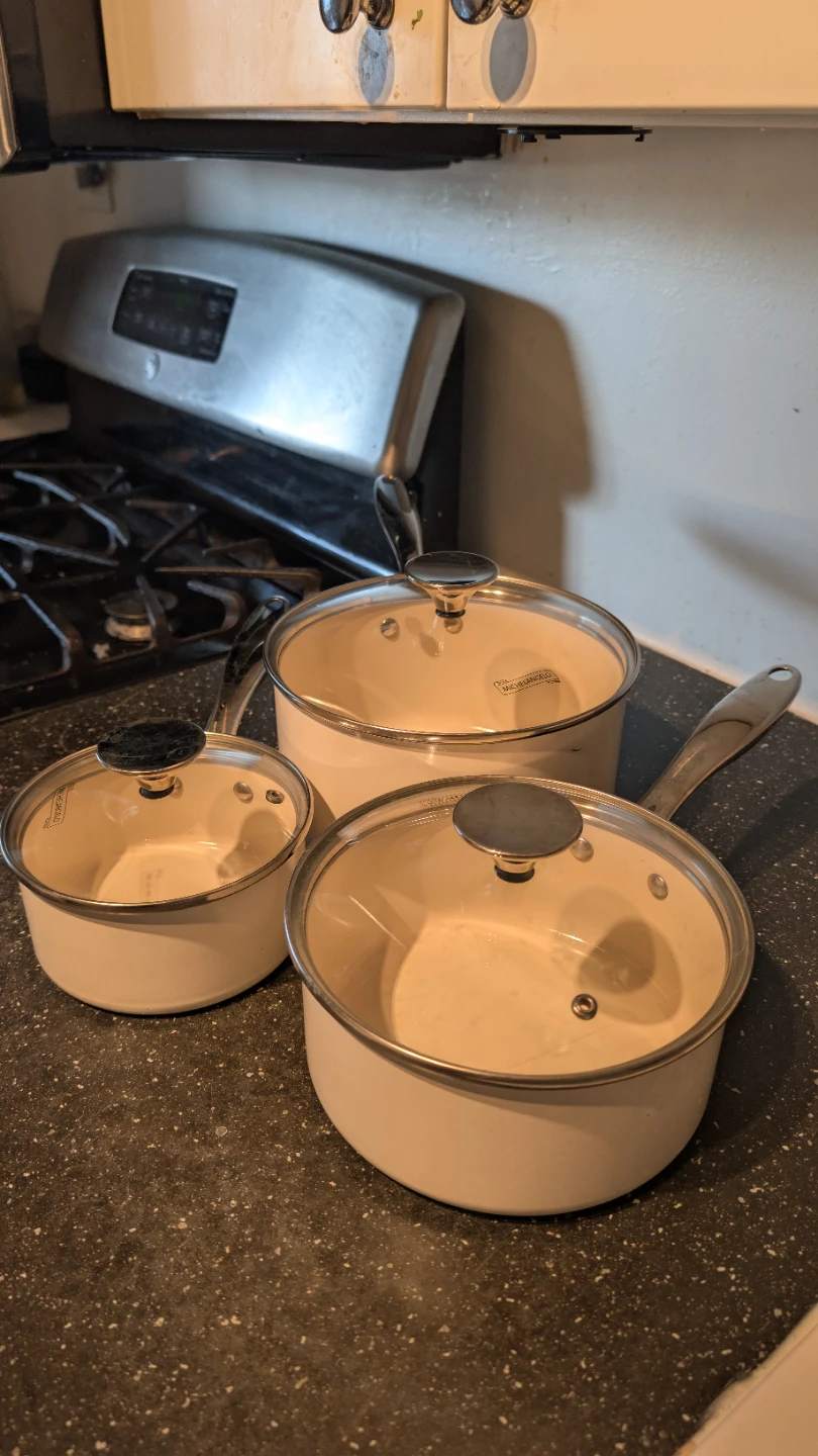 MICHELANGELO Sauce Pan Set, 3 Qt, 2 Qt, 1 Qt