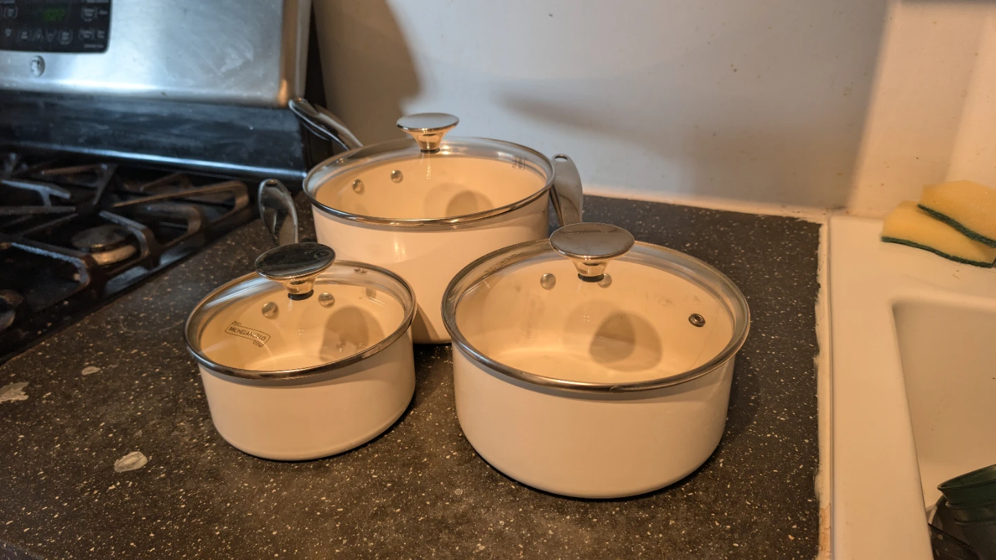 MICHELANGELO Sauce Pan Set, 3 Qt, 2 Qt, 1 Qt - photo 4