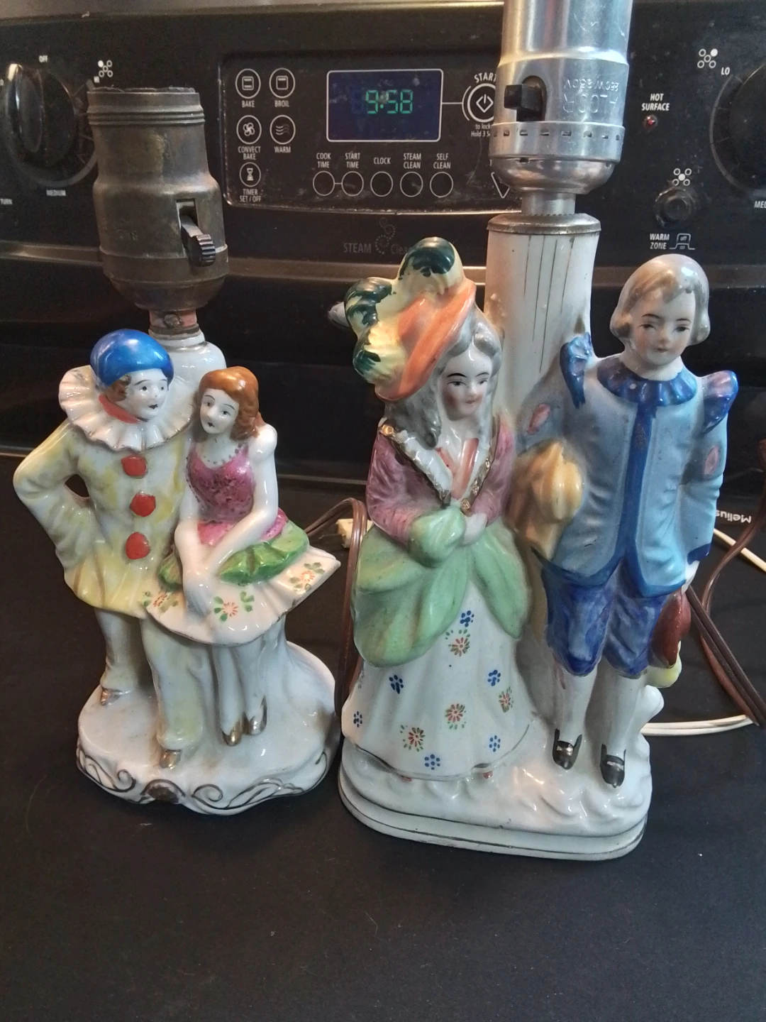 Vintage 1940s/1950s Porcelain Boudoir Lamps - Made in Japan