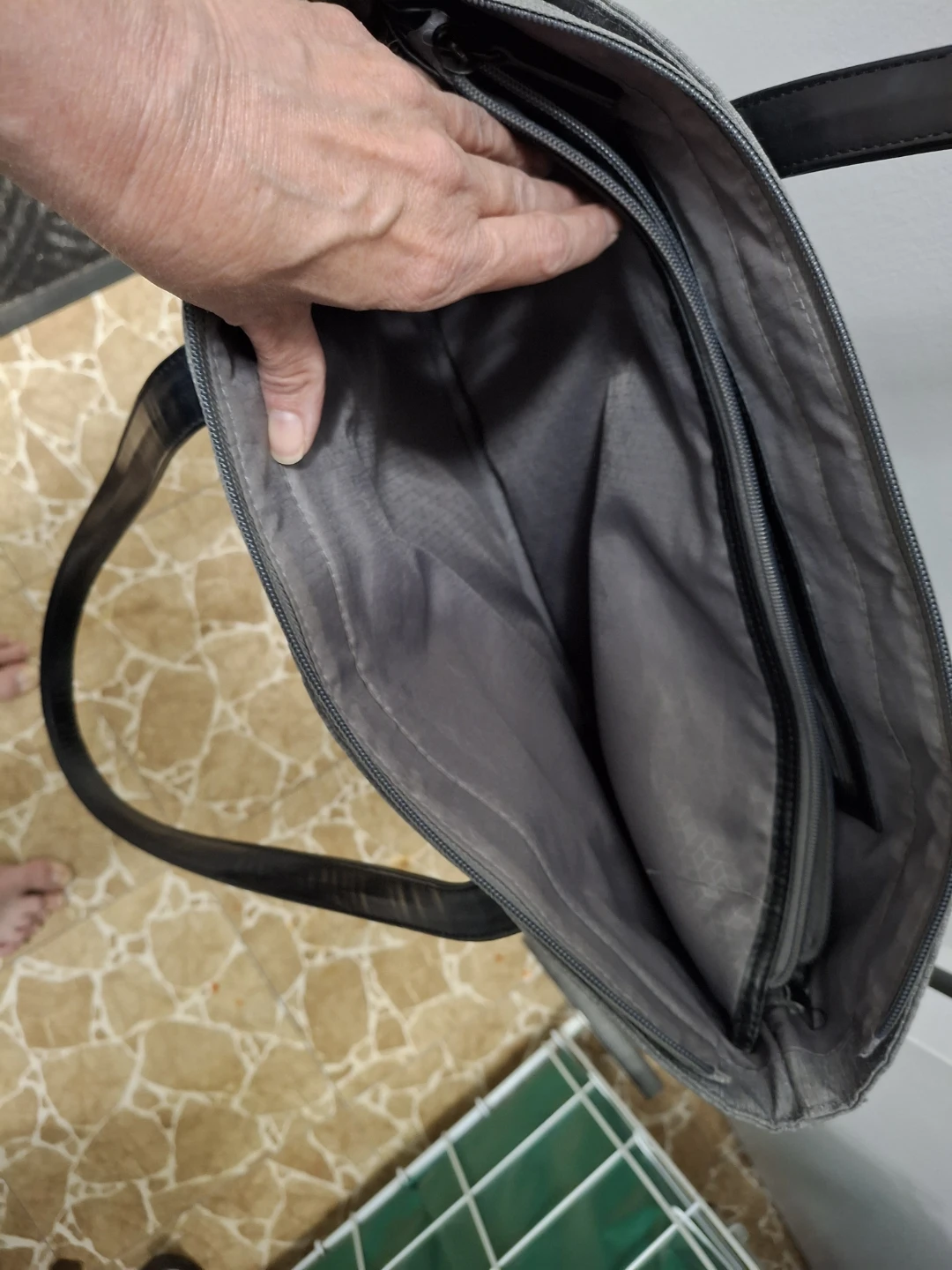 Large Grey Tote Bag - photo 5