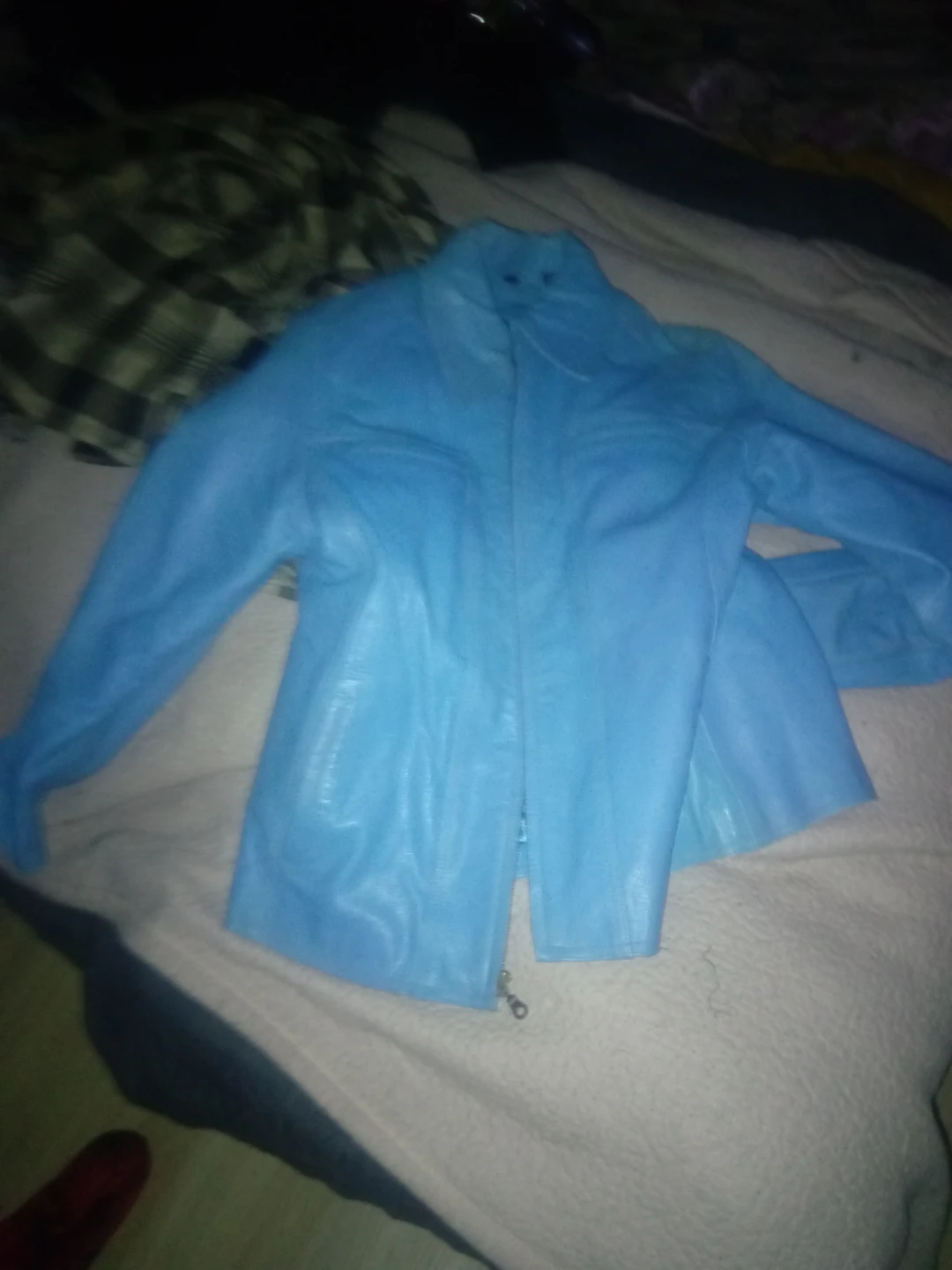 American Born Collection Light Blue Leather Jacket - photo 2