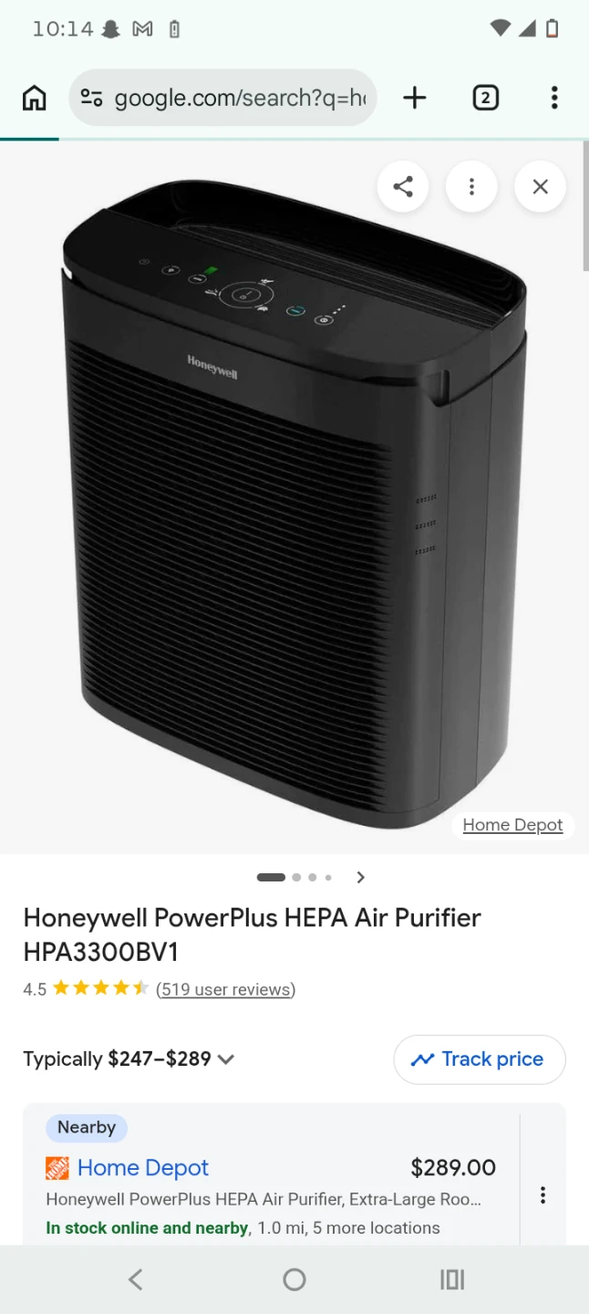 Honeywell PowerPlus HEPA Air Purifier
