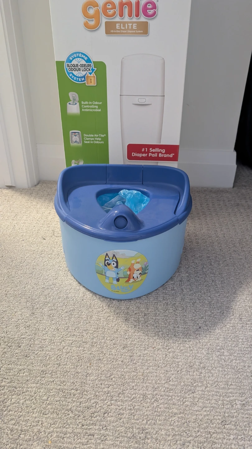 Bluey Toddler Potty Blue and a genie for diapers
