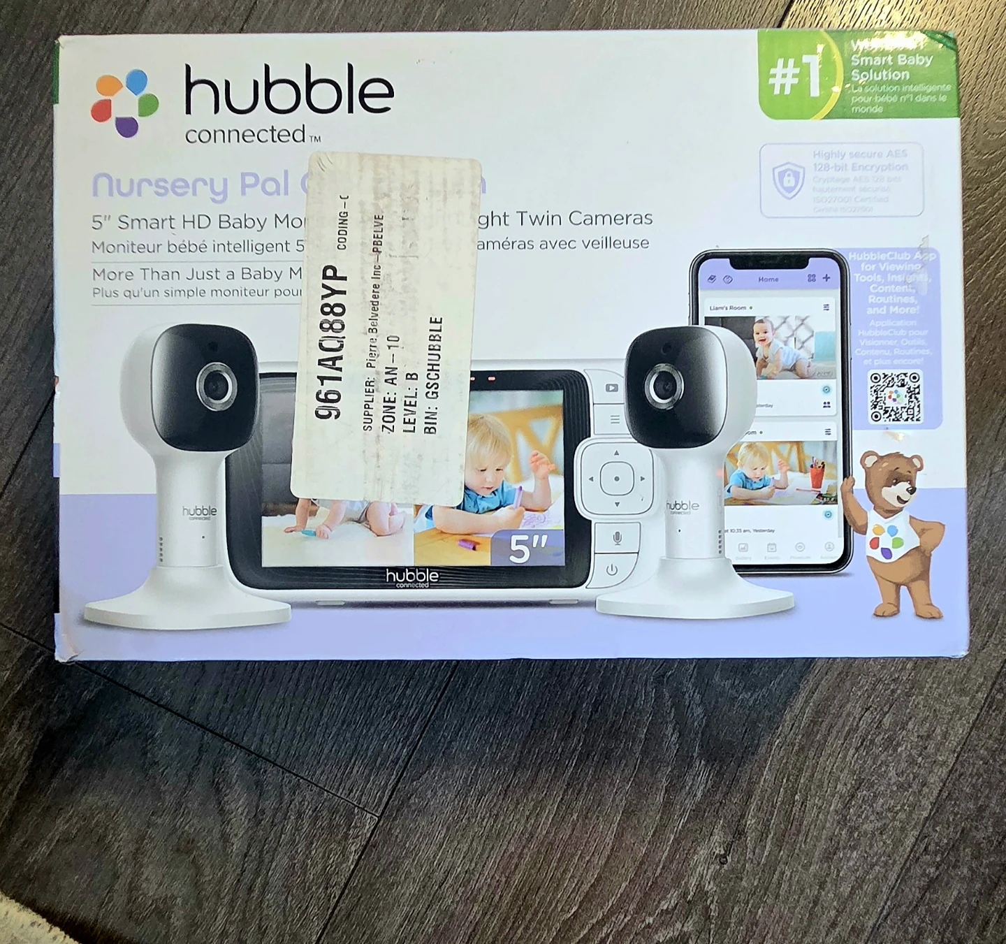 Hubble Connected Nursery Pal Twin 5" HD Baby Monitor