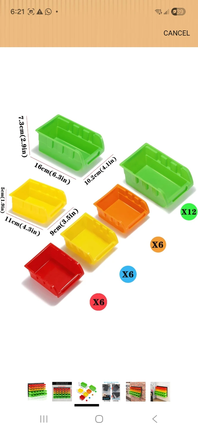 Wall Mount Storage Bins with Pegboard - photo 3