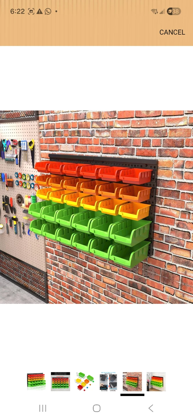 Wall Mount Storage Bins with Pegboard - photo 5