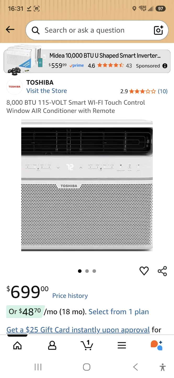 Toshiba Window Air Conditioner