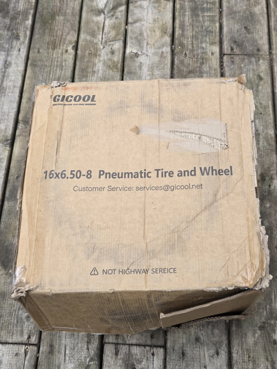 Brand New GICOOL 16x6.50-8 Pneumatic Tire & Wheel Assembly