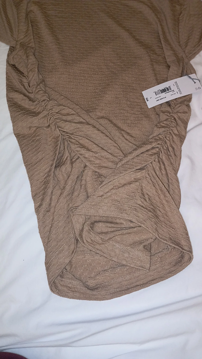 Liz Claiborne Brown Ruched T-Shirt Size L - photo 3