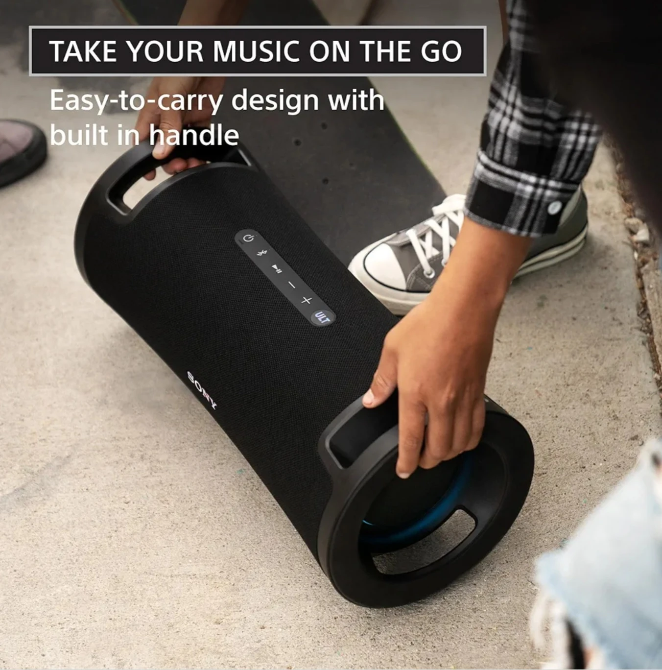 Sony ULT FIELD 7 portable Bluetooth speaker with enhanced bass.