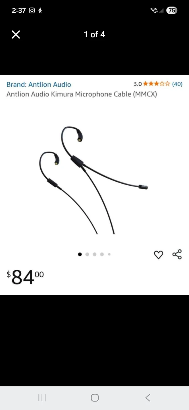 Antlion Audio Kimura MMCX Microphone Cable
