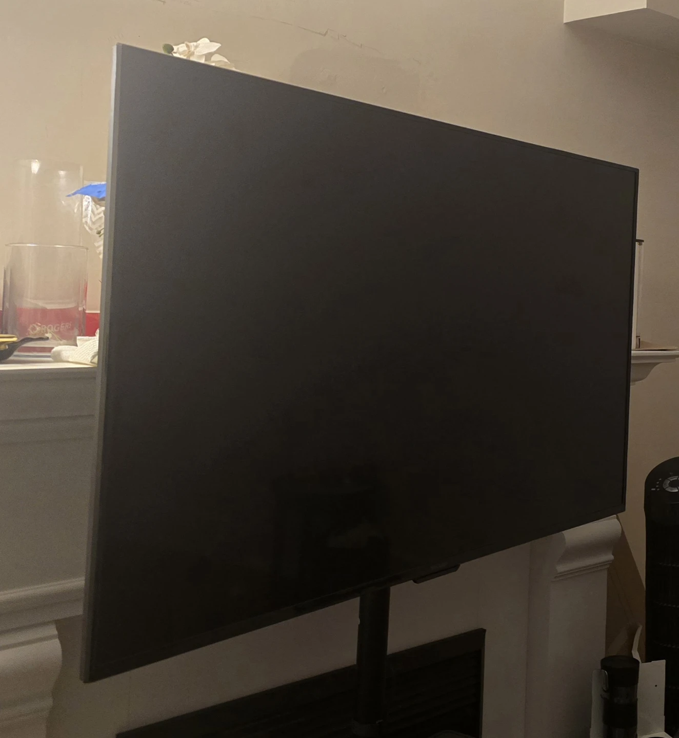 55" Black Television with Stand