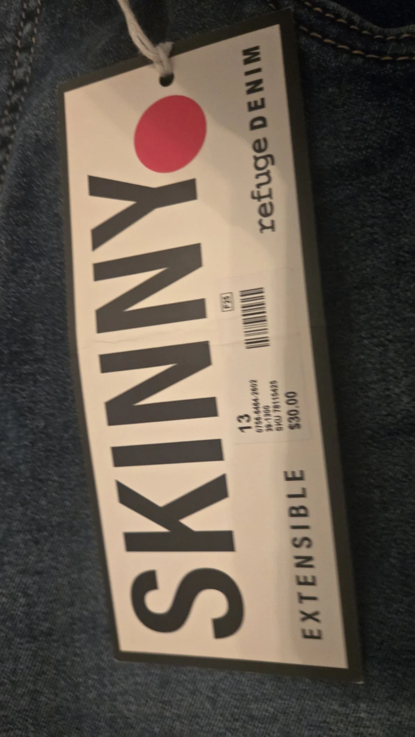 Refuge Denim Skinny Jeans - Size 13 - photo 4
