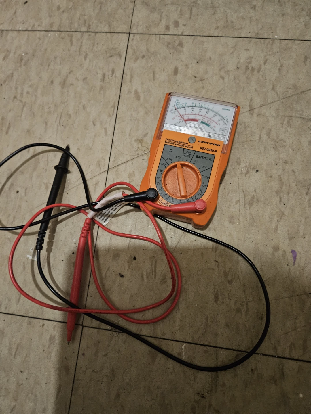 Certified Pocket Analog Multimeter 052-0059-8