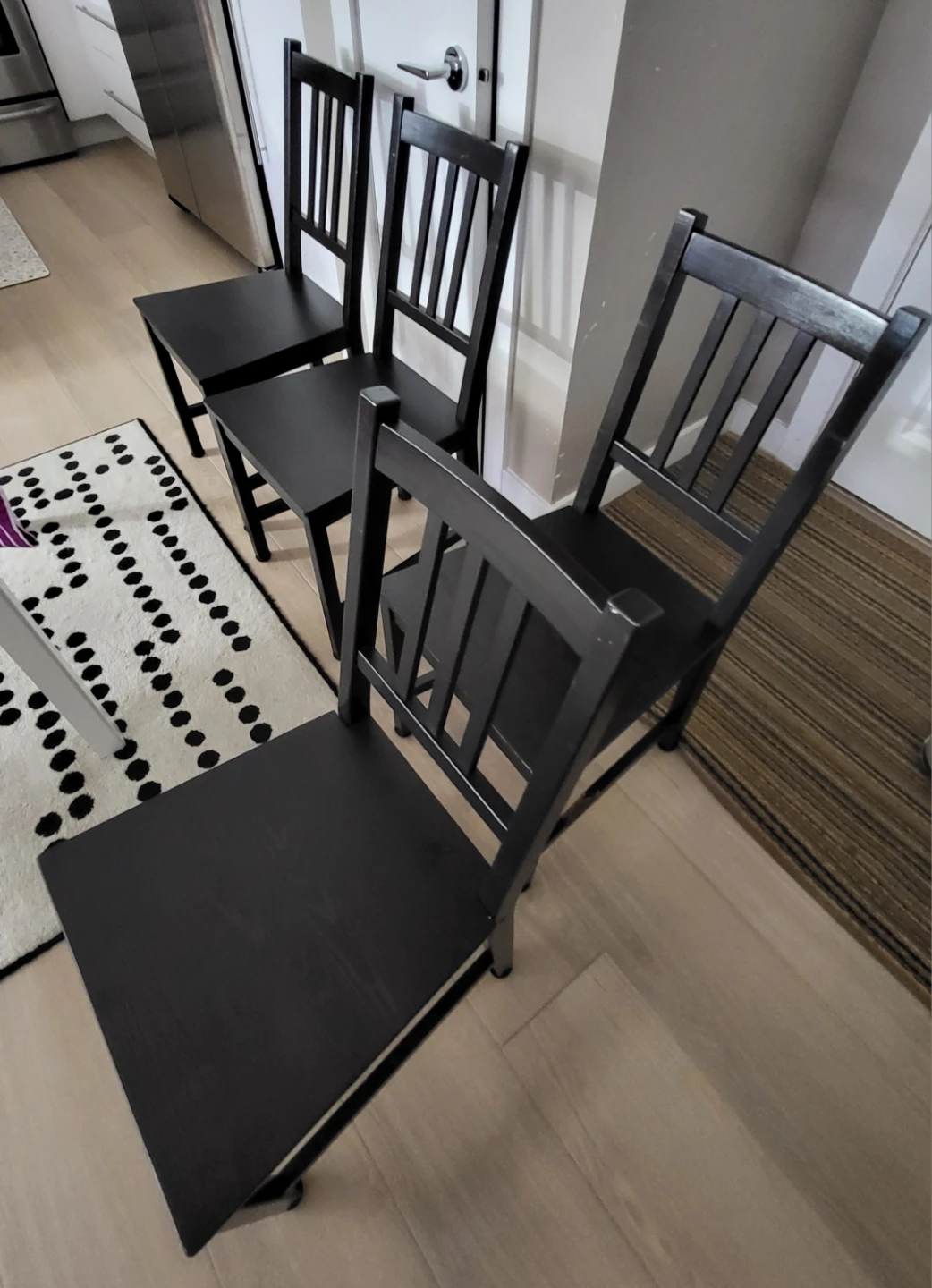 IKEA STEFAN Chairs - Set of 4 - Black - photo 4